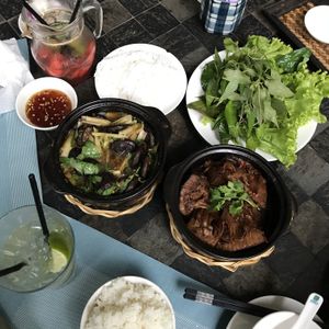 Lemongrass mushroom soup and jackfruit hot pot  at Bong Sung Vegetarian Food - District 1 in Ho Chi Minh City