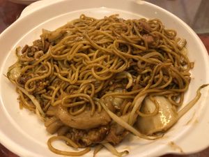 Taiwanese style fried mee- superb mee texture! at Qi Fu Healthy Park VegeHouse 7 福健康素食园 in Skudai