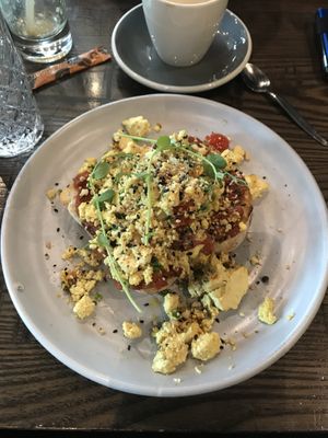Tofu scramble  at Town Tonic in Christchurch