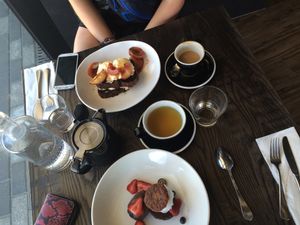 Sweet veg breakfast (bottom meal) at Town Tonic in Christchurch