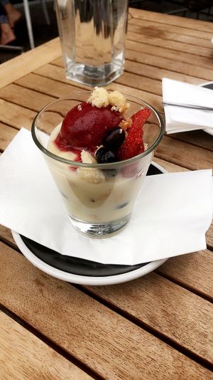 Vegan trifle   at Town Tonic in Christchurch