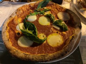 Vegan Mozzarella at Pizzeria Prima O Poi  in Rimini