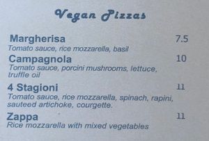 Vegane Pizza at Pizzeria Prima O Poi  in Rimini