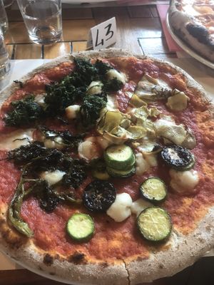 Delicious pizza with hemp dough at Pizzeria Prima O Poi  in Rimini