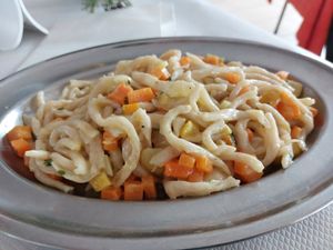 Pasta with chestnut and pumpkin at Ristorante Zi Teresa  in Montescudo