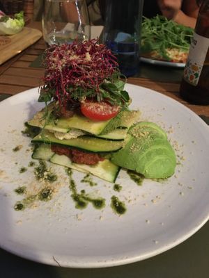 Raw lasagna  at BodhiGreen Vegetariano in Alicante