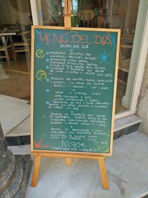 menu of the day at BodhiGreen Vegetariano in Alicante