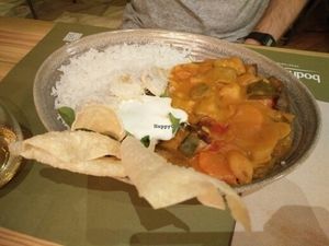 indian meal at BodhiGreen Vegetariano in Alicante