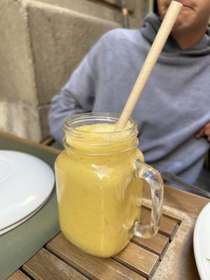 Mango smoothie  #Veganuary at BodhiGreen Vegetariano in Alicante