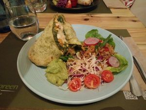 sweet potato burrito at BodhiGreen Vegetariano in Alicante