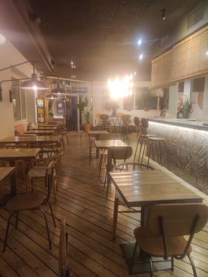 Sittings inside at BodhiGreen Vegetariano in Alicante