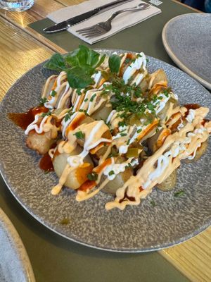 Patatas bravas at BodhiGreen Vegetariano in Alicante