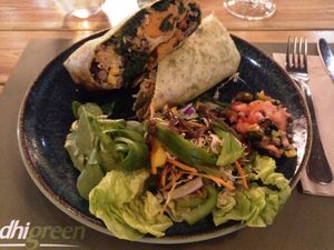 Vegan burrito at BodhiGreen Vegetariano in Alicante