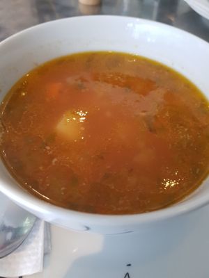 Sopa de raíces at Purolove Vegan Gourmet in Panama City