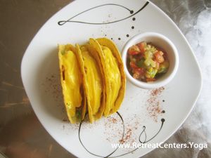 Delicious vegan tacos! at Purolove Vegan Gourmet in Panama City