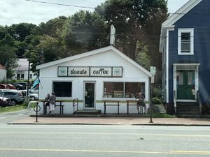 Outside of original Holy Donut location, and view of outside seating area. at The Holy Donut - Park Ave in Portland