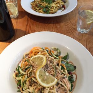 courgette noodles-raw at Henderson's Vegan in Edinburgh