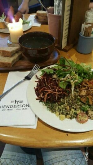 I love it!  at Henderson's Vegan in Edinburgh