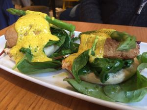 Tofu Benedict at Henderson's Vegan in Edinburgh
