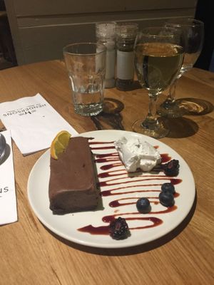 Banana chocolate mousse pie at Henderson's Vegan in Edinburgh