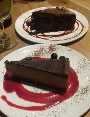 vegan desserts  at Henderson's Vegan in Edinburgh