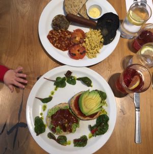 breakfast at Henderson's Vegan in Edinburgh