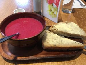 Beetroot Soup at Henderson's Vegan in Edinburgh