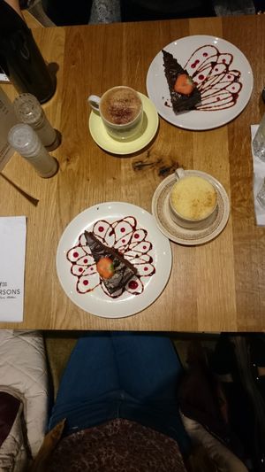 Chocolate nut cake at Henderson's Vegan in Edinburgh