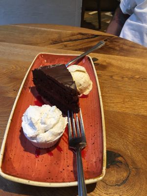 OMG the cake!! at Henderson's Vegan in Edinburgh