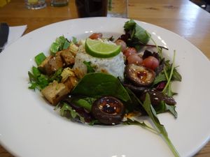 my meal: Tofu Teriyaki at Henderson's Vegan in Edinburgh