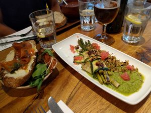 Starters at Henderson's Vegan in Edinburgh