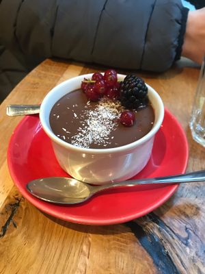 Chocolate banana mousse at Henderson's Vegan in Edinburgh