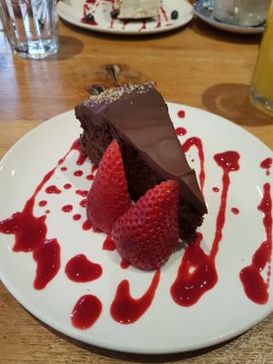 Chocolate nut cage. Very tasty! at Henderson's Vegan in Edinburgh