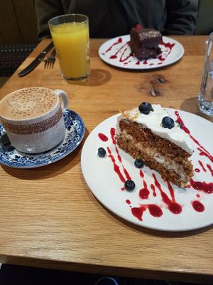Carrot cake, extremely good! at Henderson's Vegan in Edinburgh