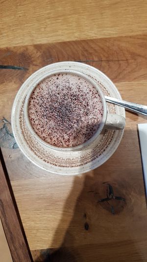 Oat Milk Hot Chocolate at Henderson's Vegan in Edinburgh