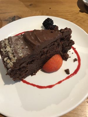Chocolate Nut cake at Henderson's Vegan in Edinburgh