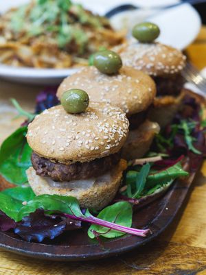 Vegan bean sliders at Henderson's Vegan in Edinburgh