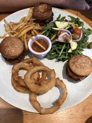 Sliders at Henderson's Vegan in Edinburgh