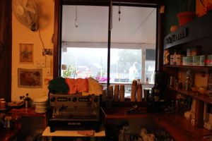 A Baristas Lounge at Uki Cafe in Uki