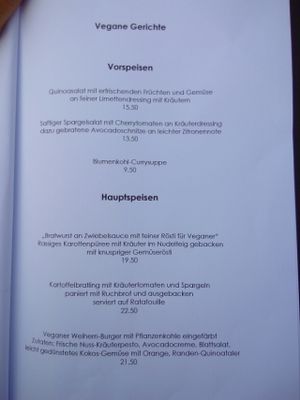 menu may 2017 at Dreilinden in St Gallen