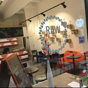 store front at The Raw Deli in Prague