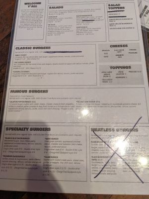 The giant X of disappointment  at Gas Full Service Restaurant  in St Augustine