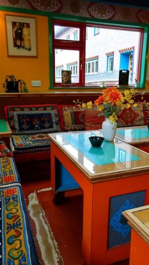cafe at Kagyu Samye Ling Monastery and Tibetan Centre in Eskdalemuir