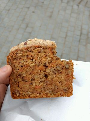carrot cake at Kagyu Samye Ling Monastery and Tibetan Centre in Eskdalemuir