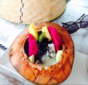 breakfast granola at Malaika Secret Moksha in Sanur