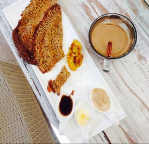 breakfast pancakes at Malaika Secret Moksha in Sanur