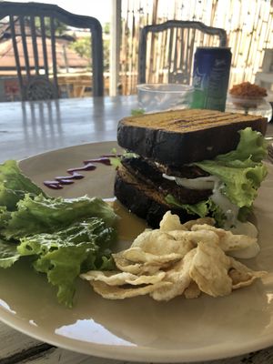 Soy sandwich at Malaika Secret Moksha in Sanur