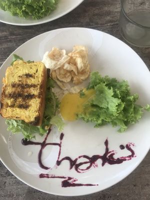 Vegan Sandwich  at Malaika Secret Moksha in Sanur