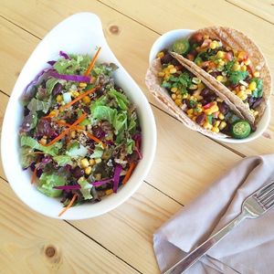 Salads & Tacos at The Vegan Dinosaur in Davao City