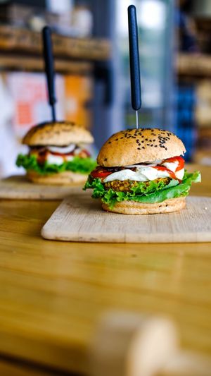 Vege Burger at The Vegan Dinosaur in Davao City